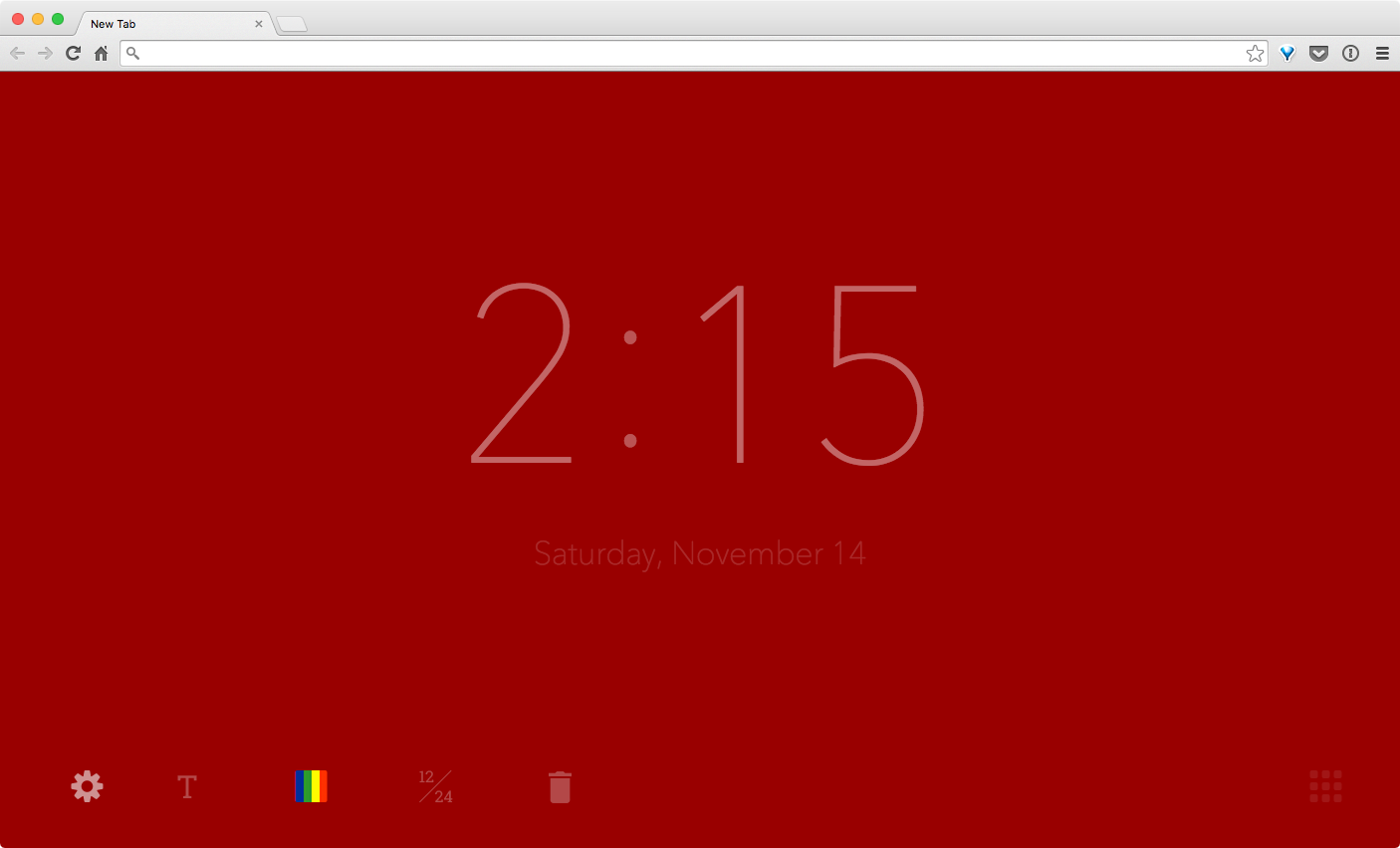 New Tab Clock