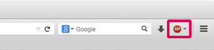 Firefoxのメニューバー