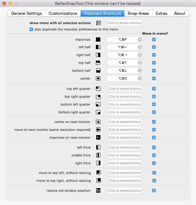 Keyboard Shortcuts