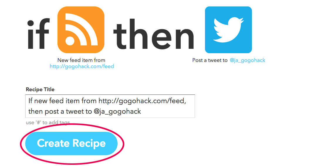 Create Recipe