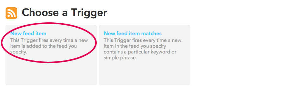 New feed item