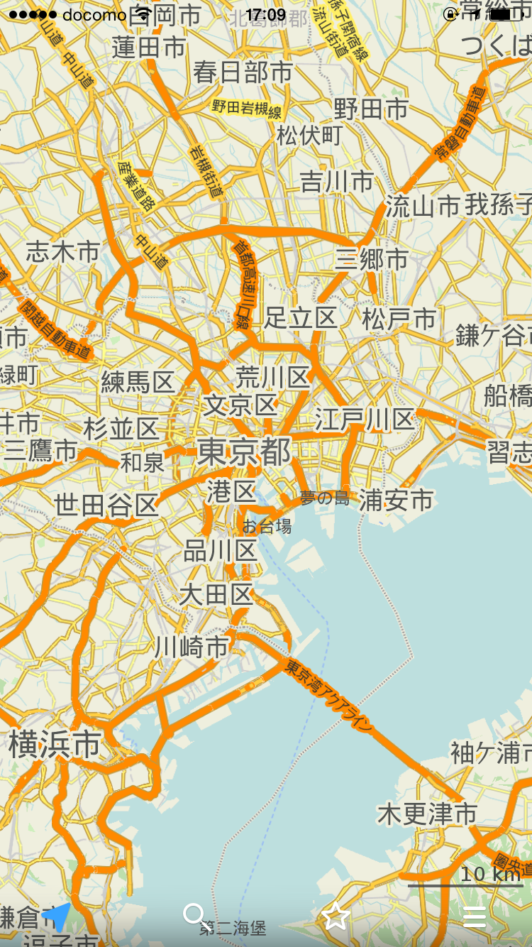 スケール10km以下の地図