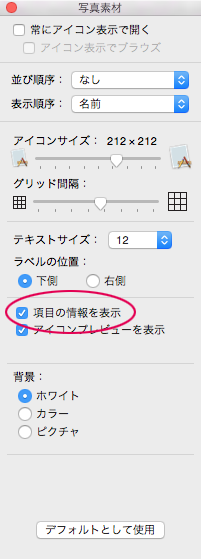 表示オプション