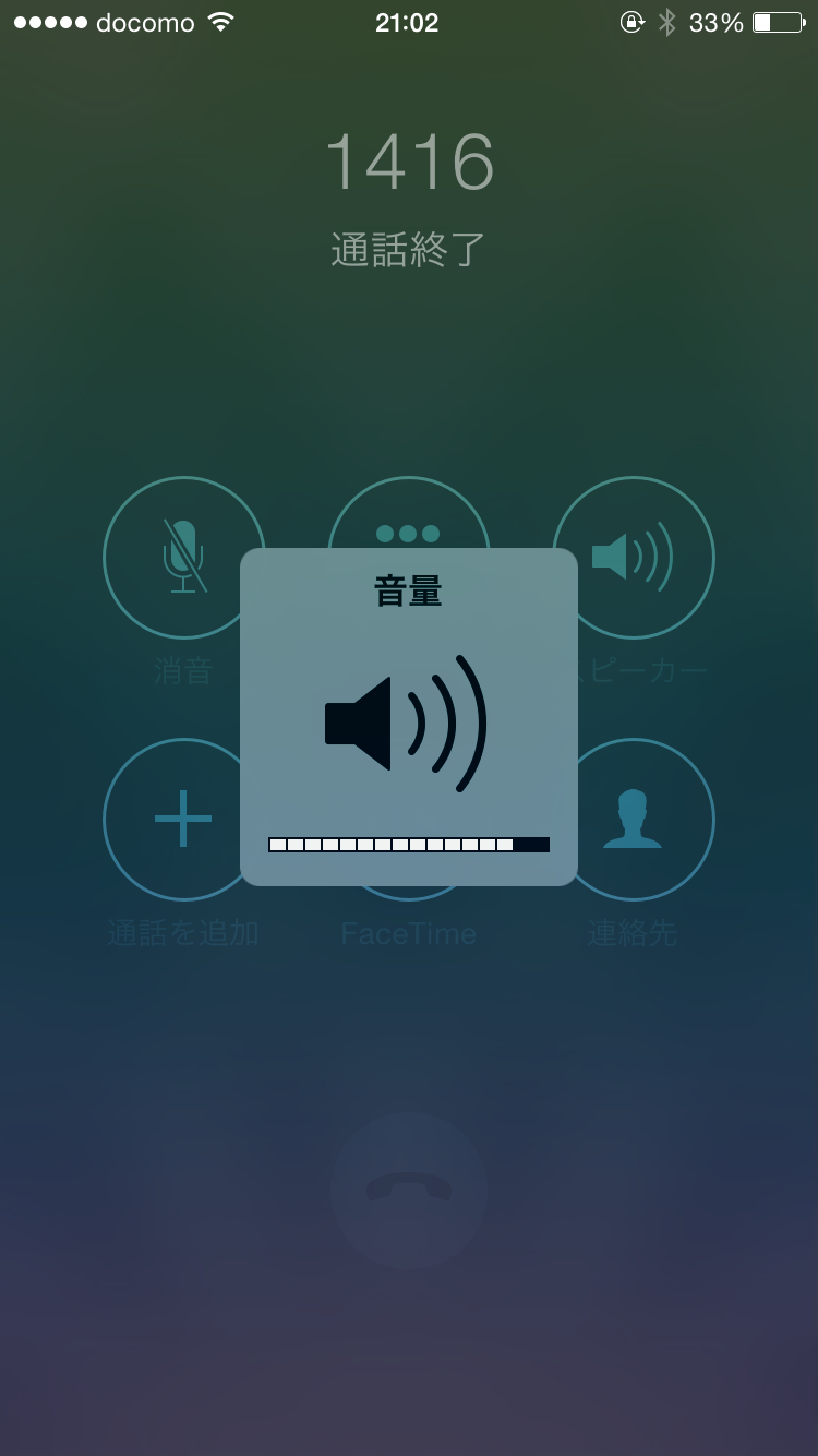 受話音量