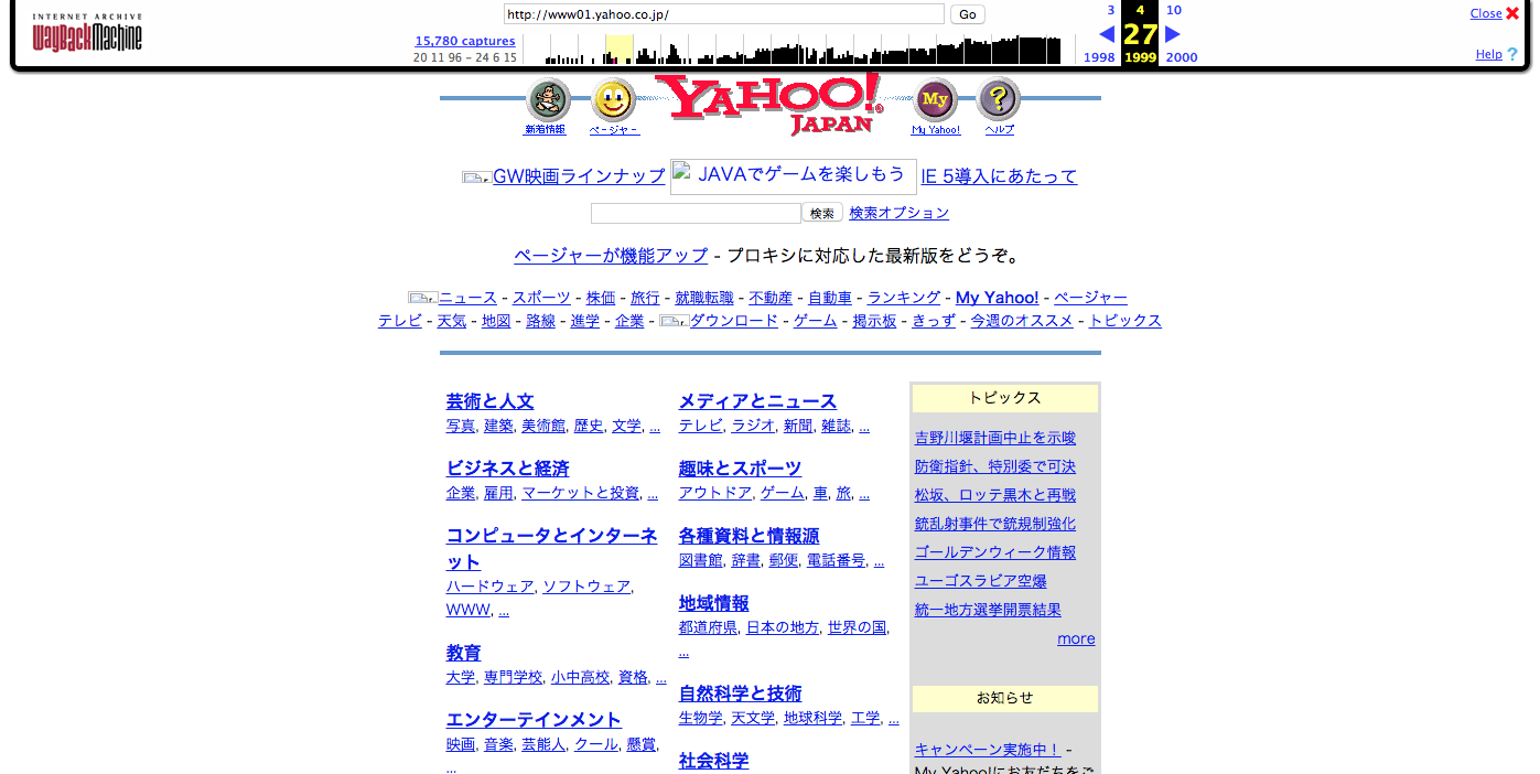 過去のページ