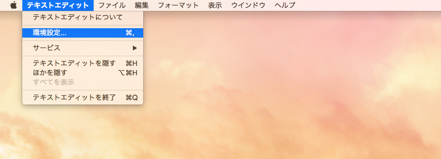 環境設定