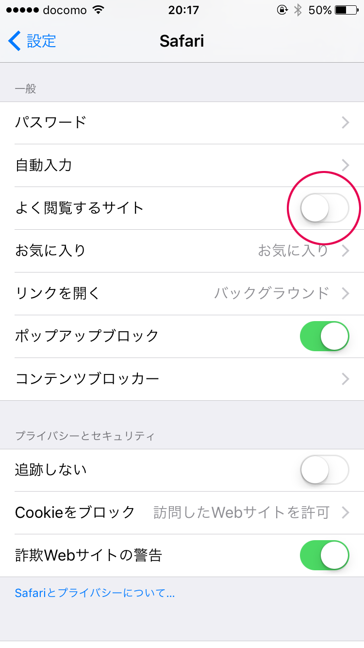 よく閲覧するサイト