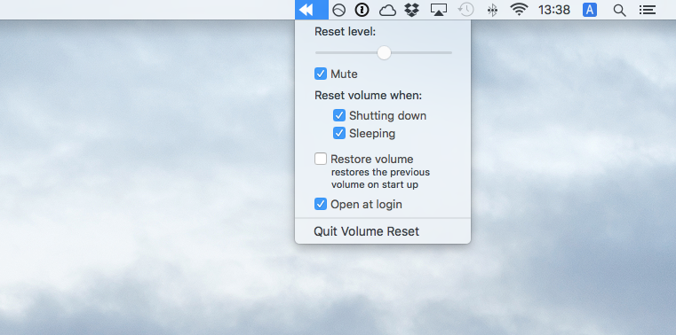 Volume Reset